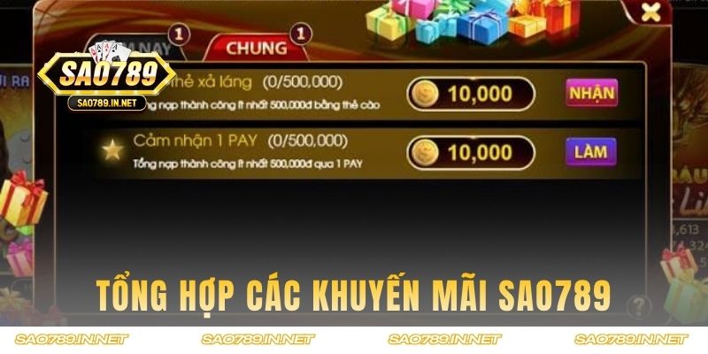 Tổng hợp các khuyến mãi Sao789 cực hot hit